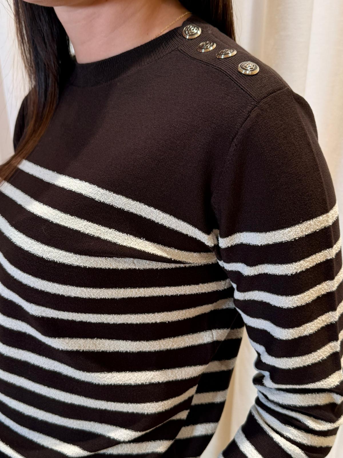 Maglia rigata viscosa lavorazione bouclè CANNA 001 MARELLA SPORT 