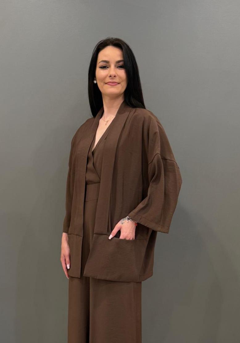 Camicia manica a kimono in tessuto modal