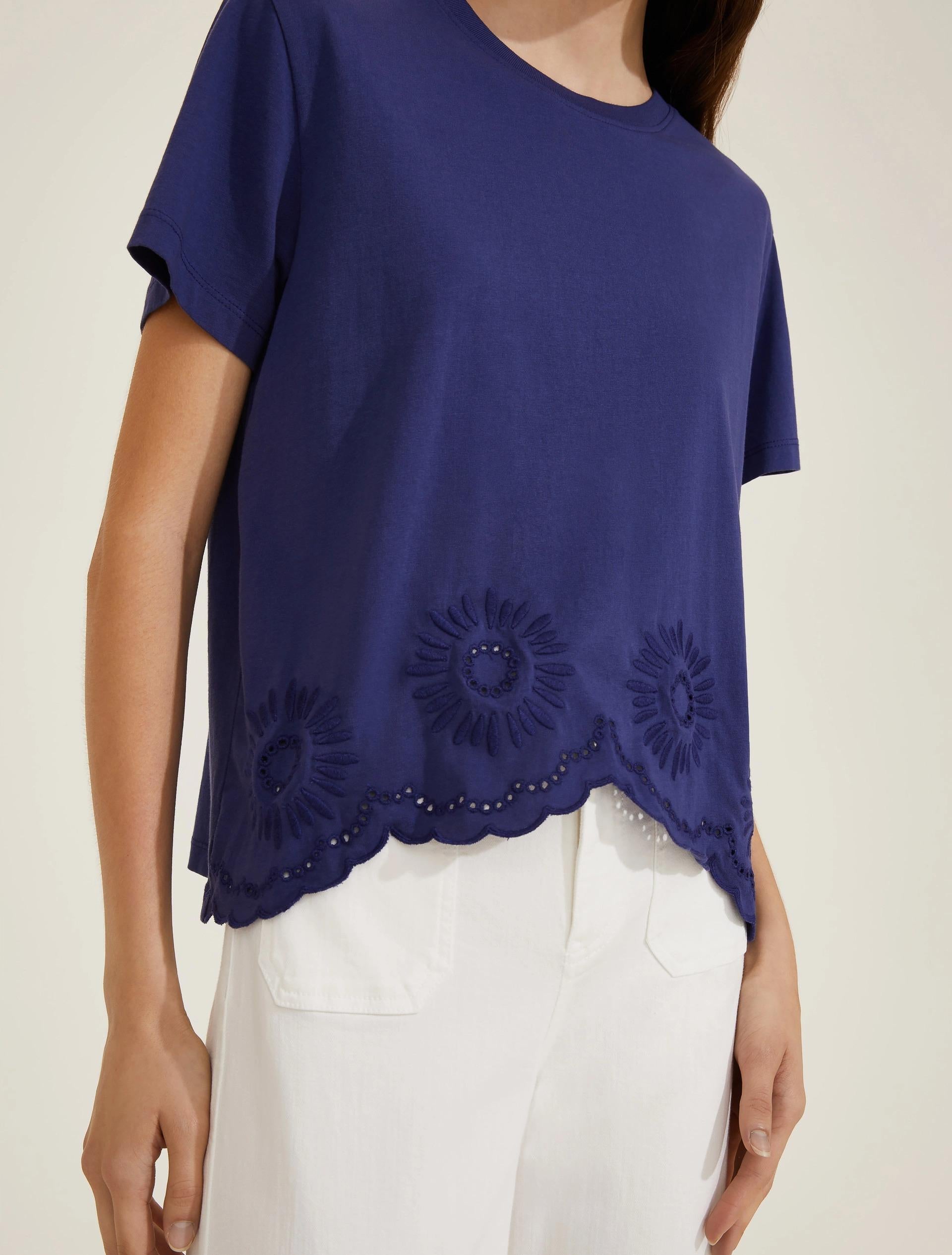 T-shirt estiva in cotone con ricami SFOGO 003 EMME MARELLA 