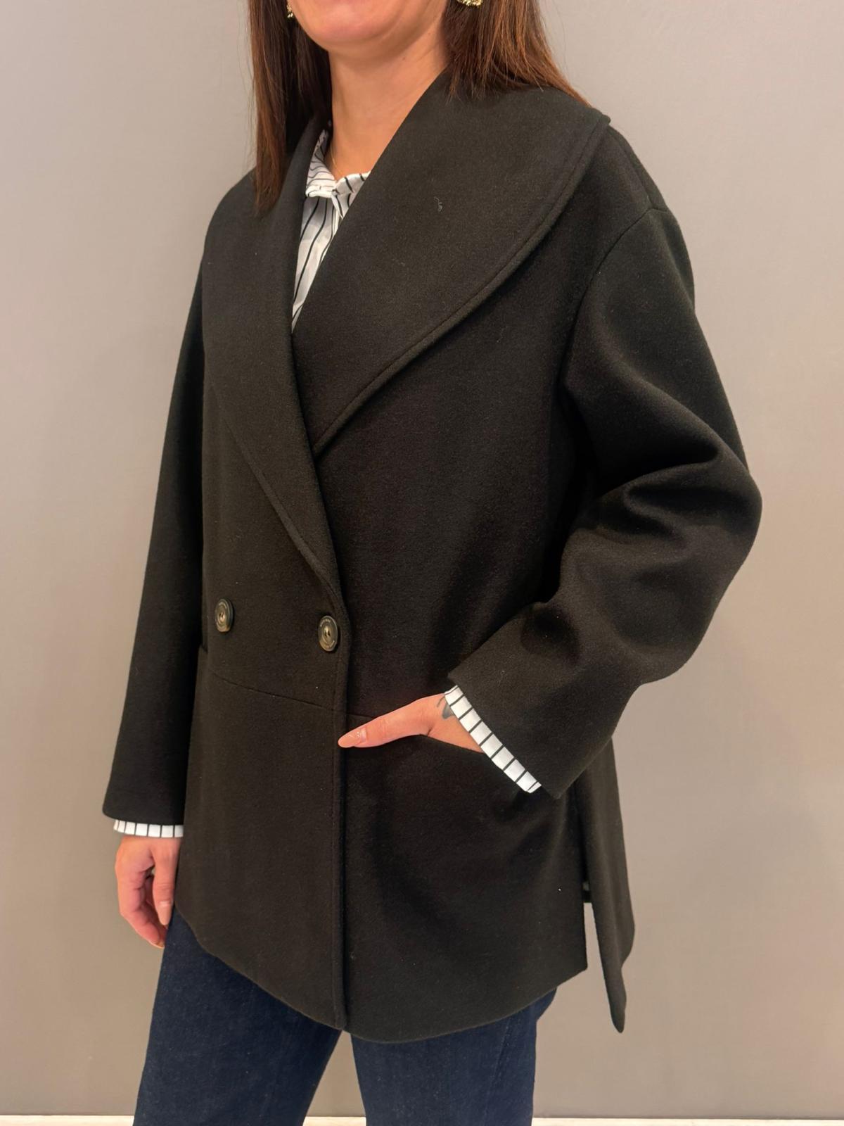 Cappotto corto over misto lana 20461 NE CRISTINA GAVIOLI 