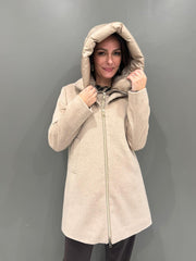 Cappotto con zip e pettorina imbottita 20352 BE CRISTINA GAVIOLI 