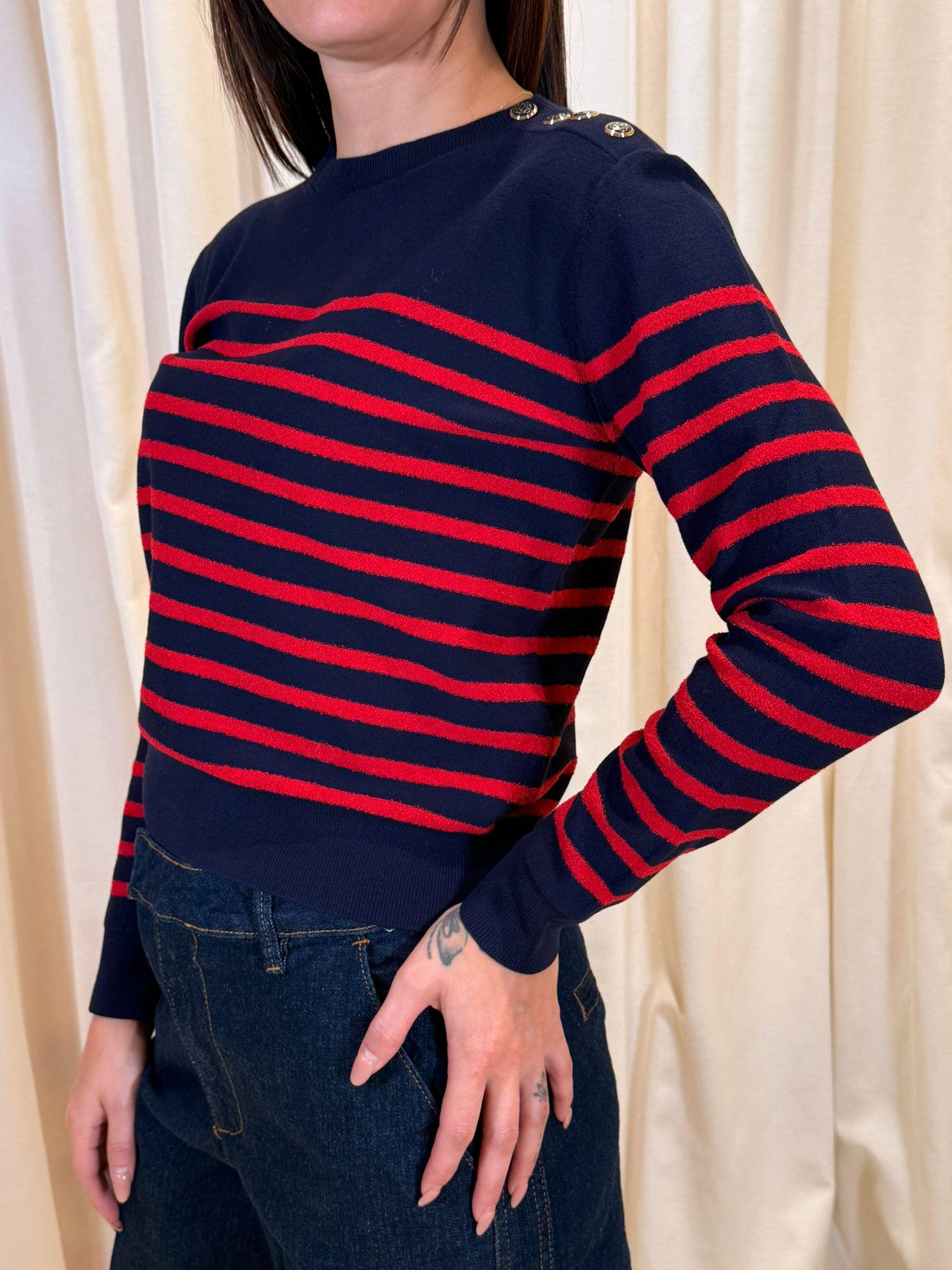 Maglia rigata viscosa lavorazione bouclè CANNA 002 MARELLA SPORT 