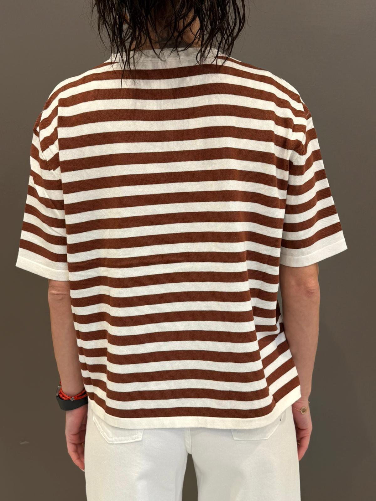 Maglia rigata mc JN1094 TA REBECCA 