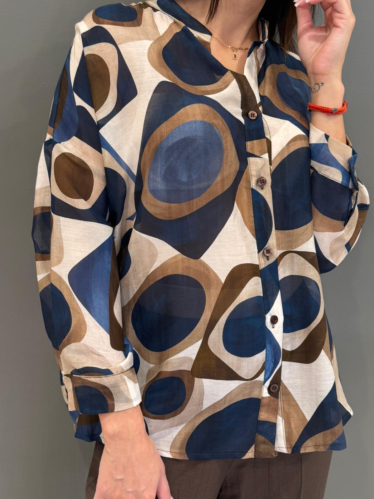 Camicia stampatai in mussola CC361-25 BM REALI 
