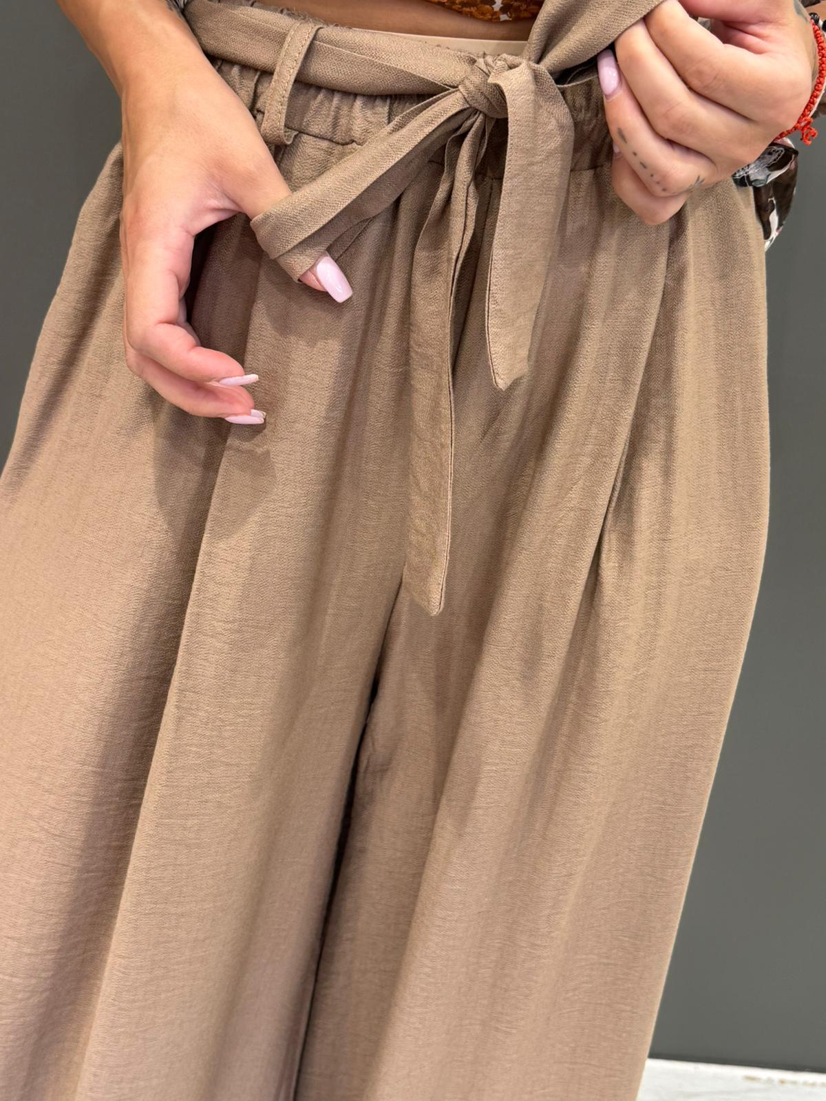 Pantaloni palazzo con cintura 18839-05 CAM REBECCA 