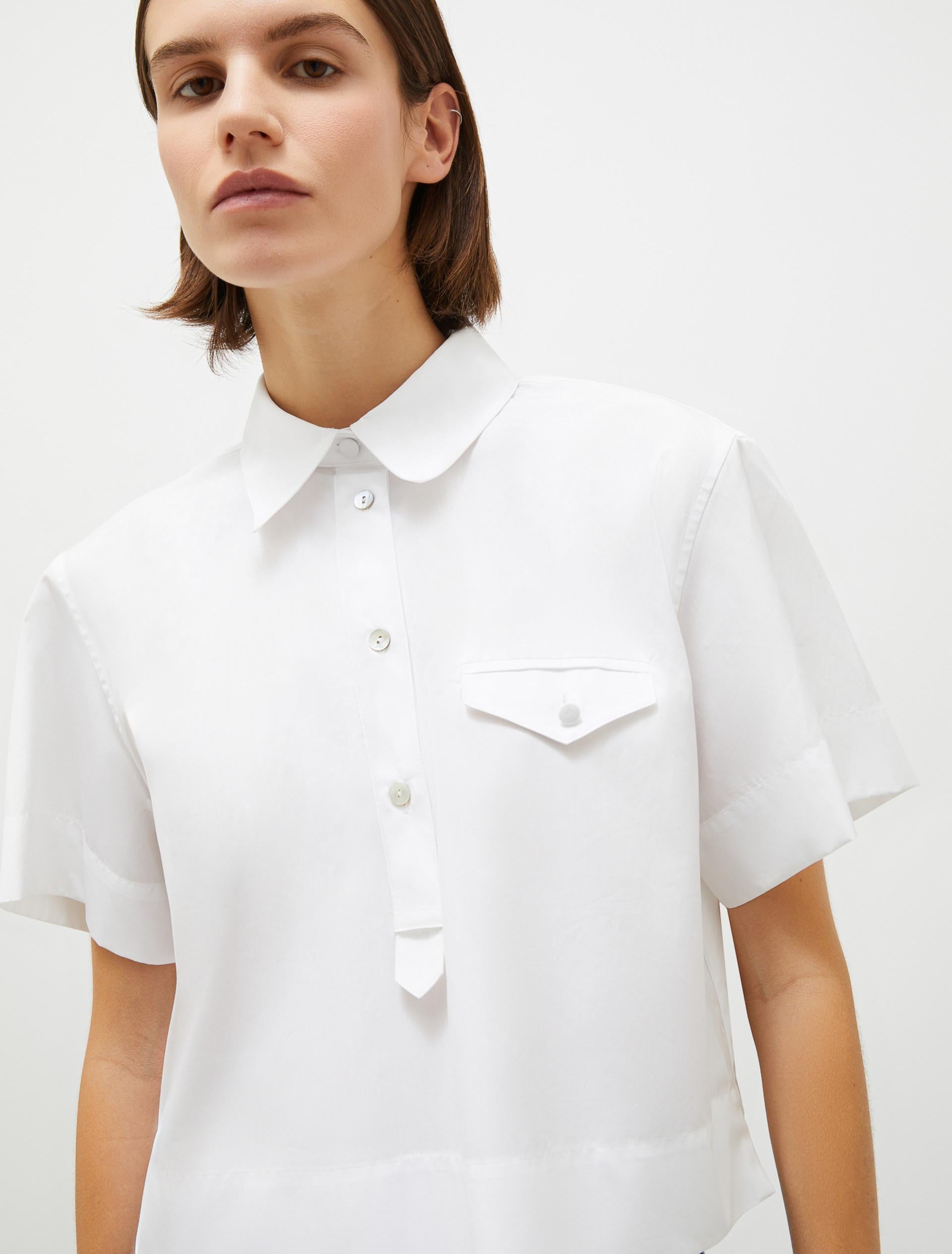 Camicia corta in popeline cotone