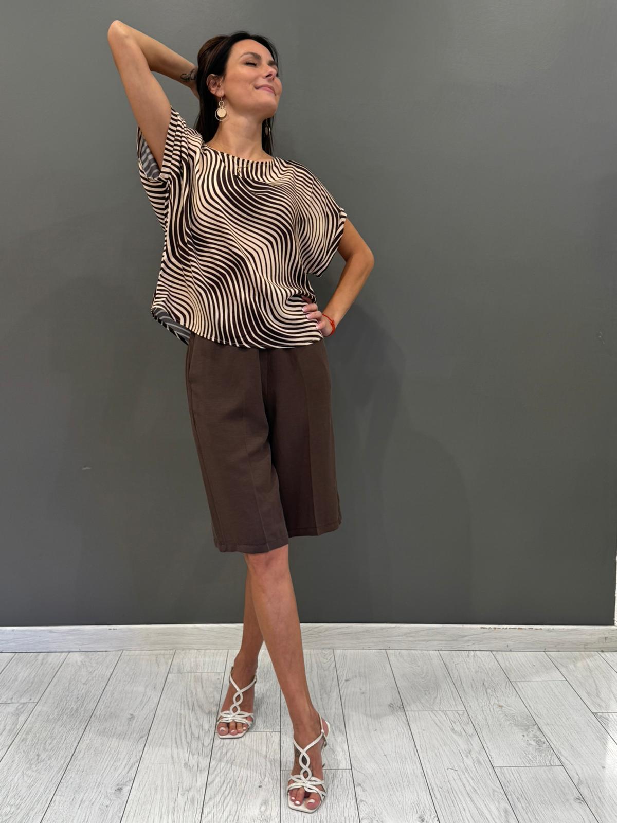 Blusa in viscosa stampa optical CC569-25 MO REALI 