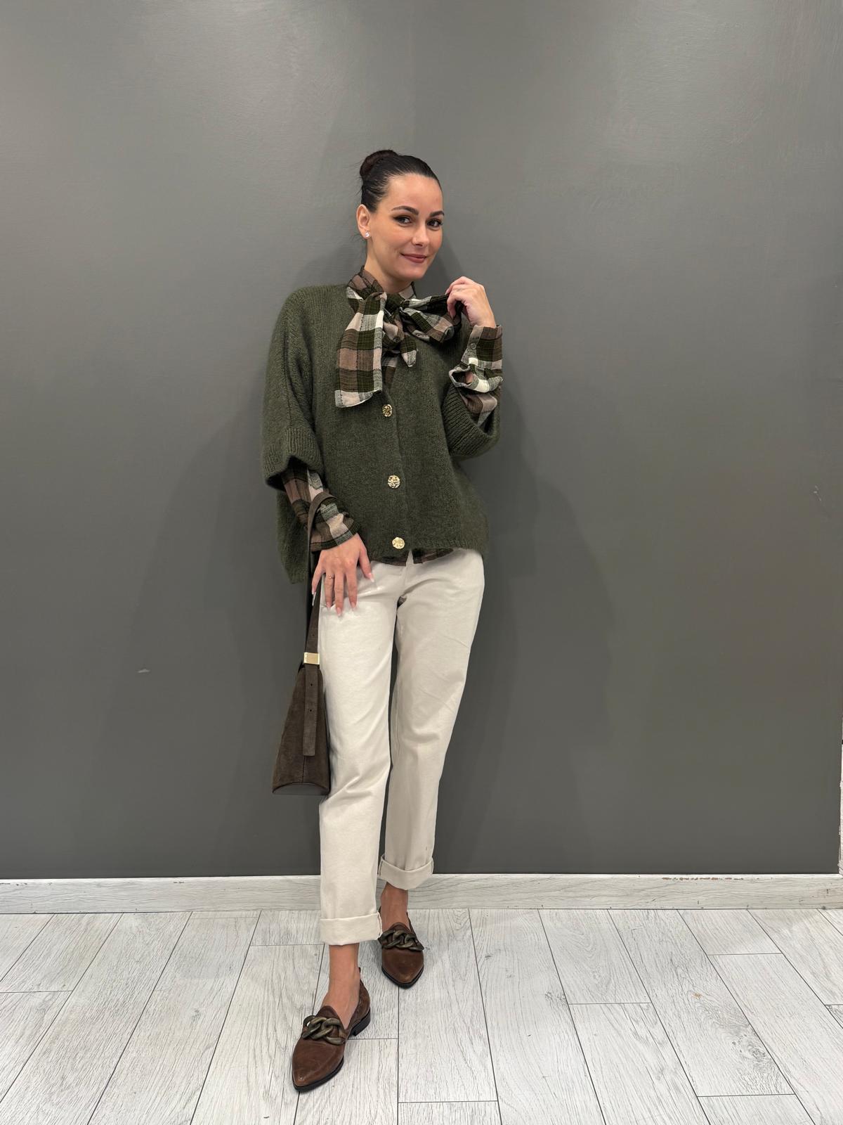 Cardigan misto mohair oversize 23059-1 VE REBECCA 