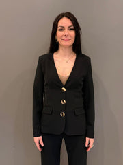Giacca sfiancata bottoni oro 31624 1 CRISTINA GAVIOLI 