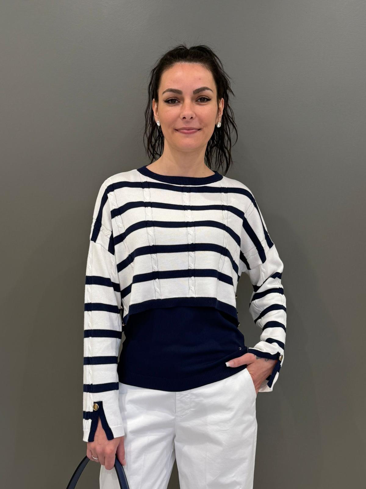 Crop top trecce e bottoni 30042 BIBL CRISTINA GAVIOLI 