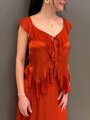 Top con rouches 25468BS AR CRISTINA GAVIOLI 