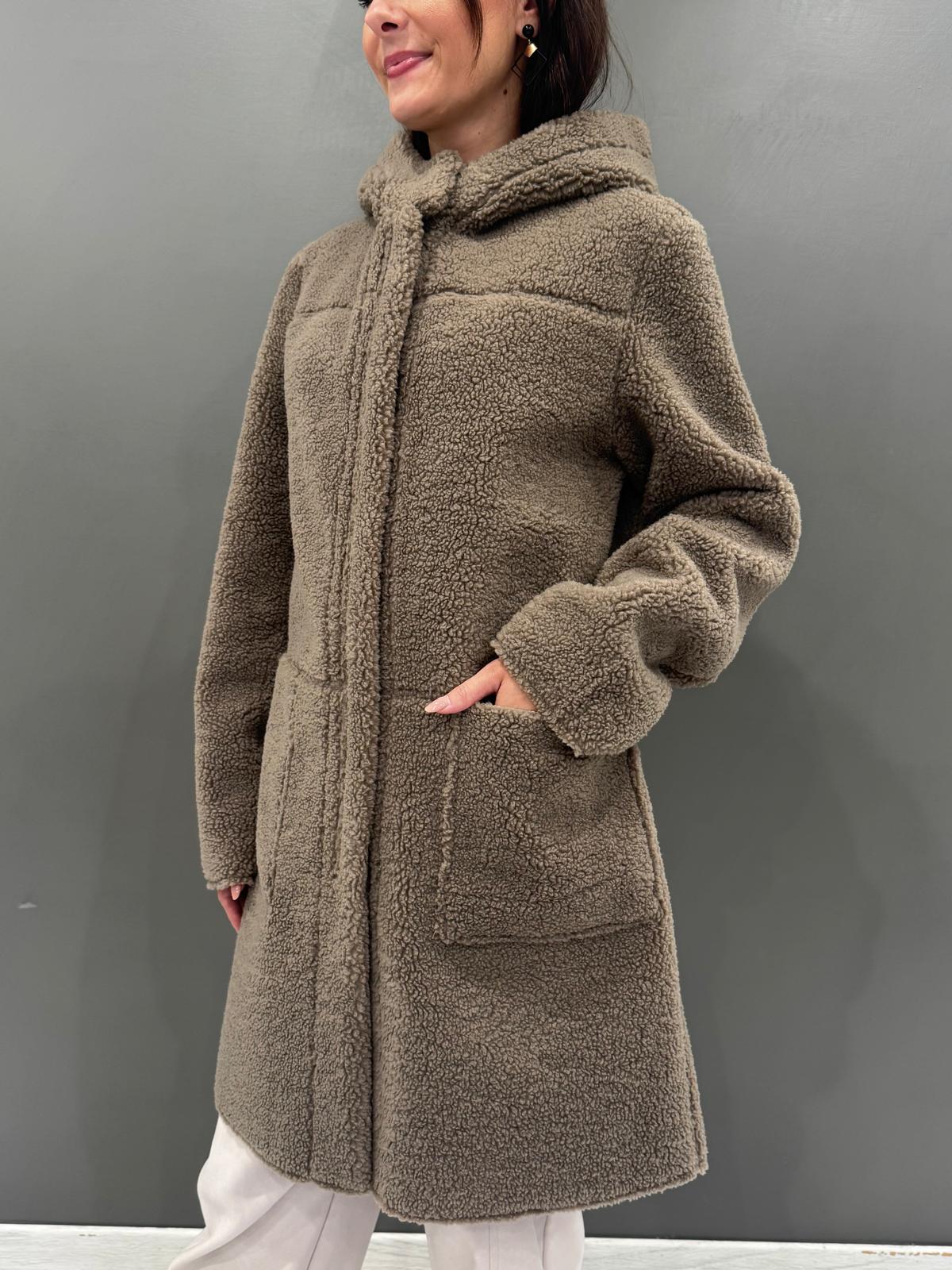 Cappotto teddy con cappuccio LEONIE TO REALI 