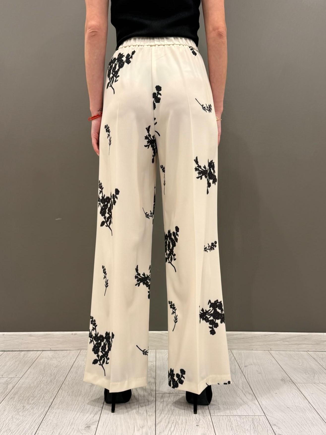 Pantaloni palazzo stampa floreale 31719 106 CRISTINA GAVIOLI 