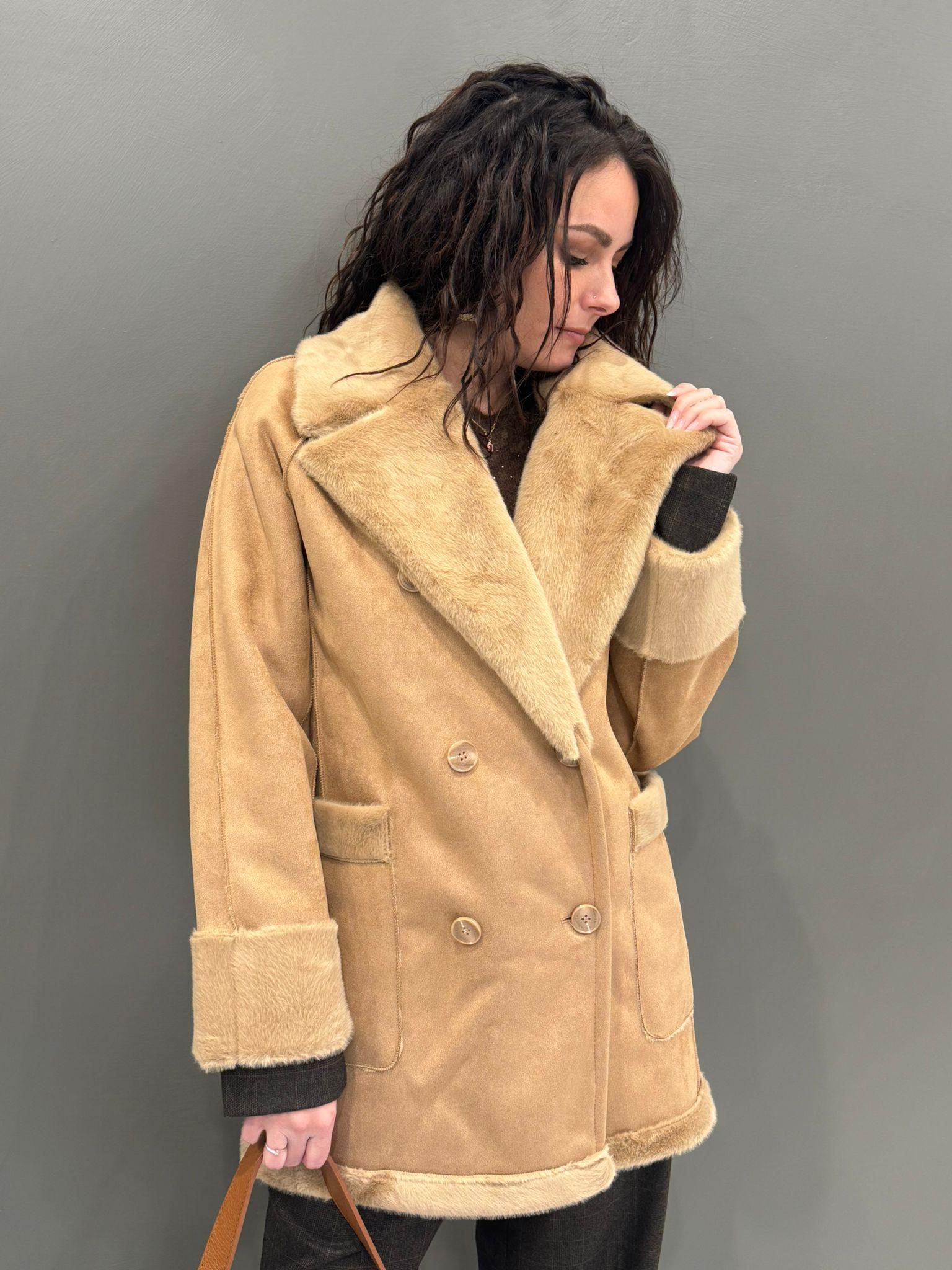 Giaccone montone doppio petto 20308 CA CRISTINA GAVIOLI 