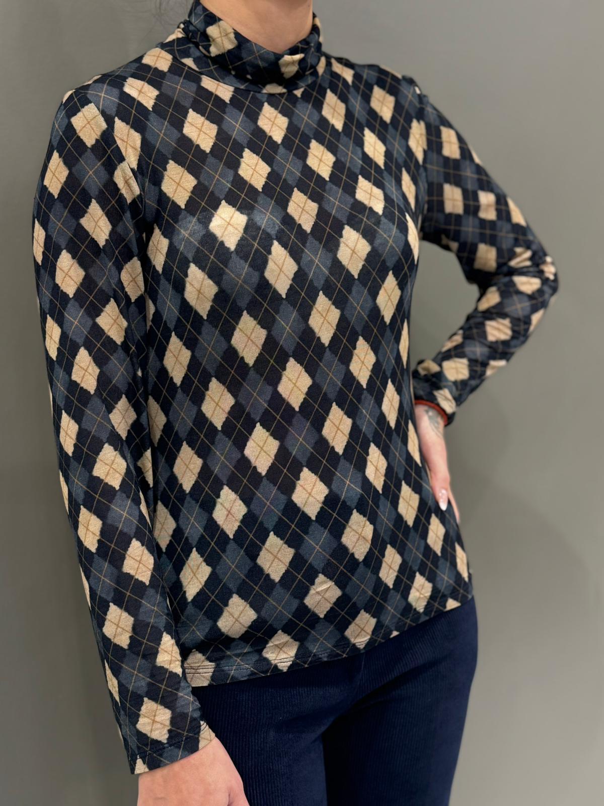 maglia ciclista ml fantasia 13036F3 BL REBECCA 