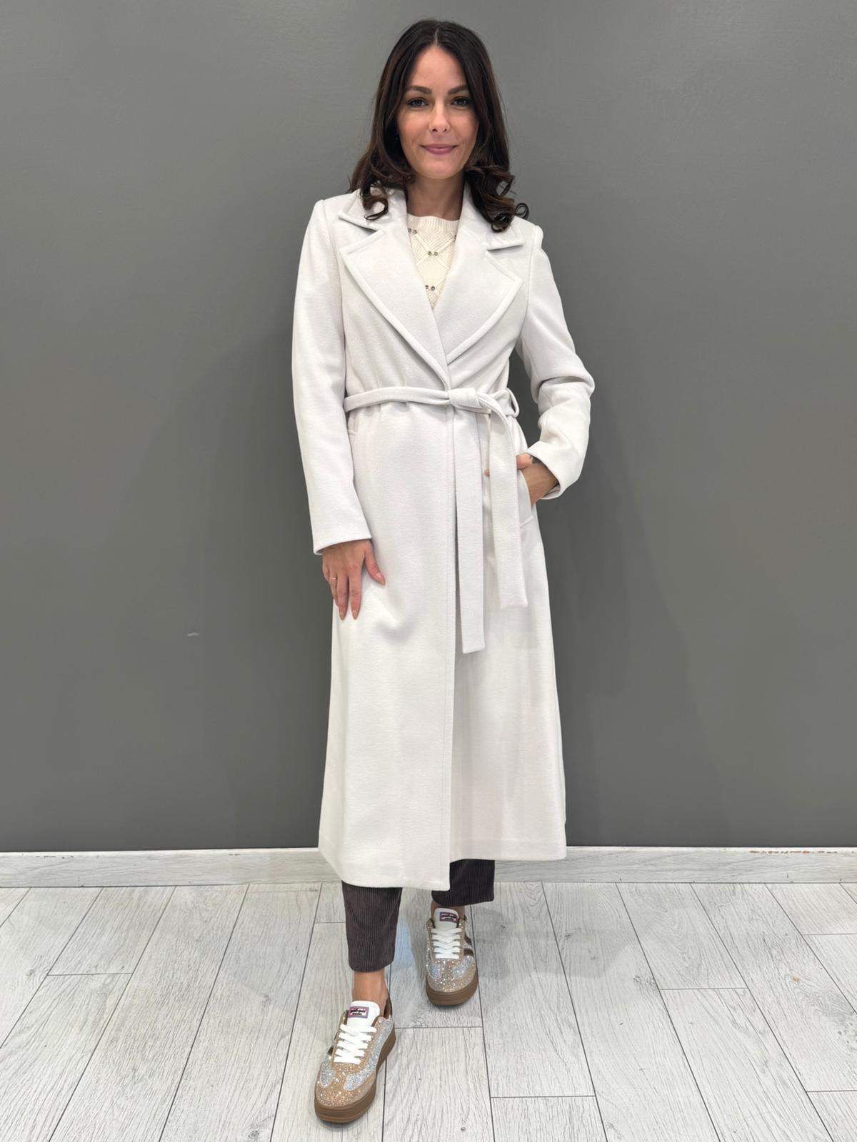Cappotto lungo con cintura 20456 CR CRISTINA GAVIOLI 