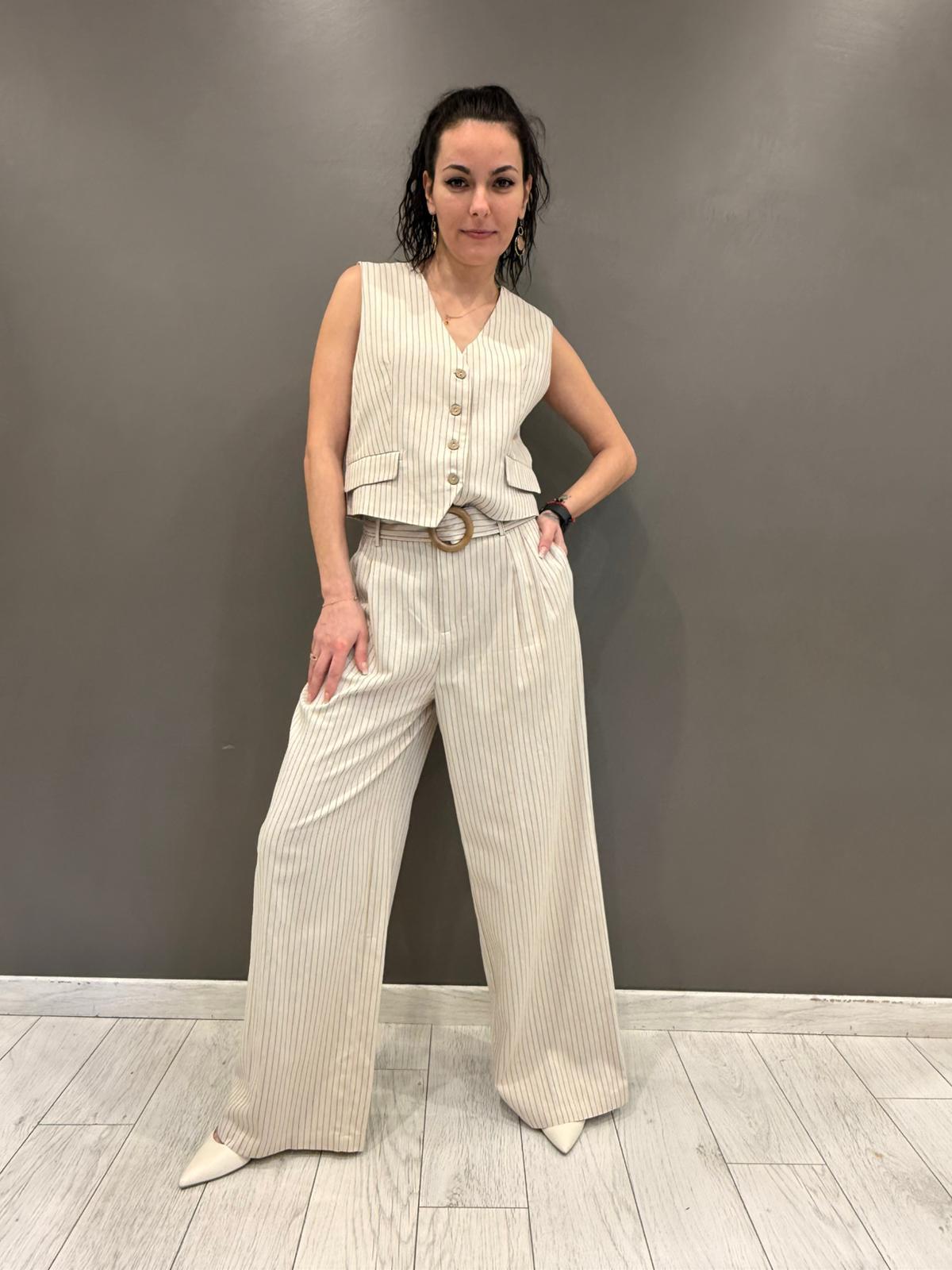 Pantalone palazzo gessato 23612 SANO REALI 