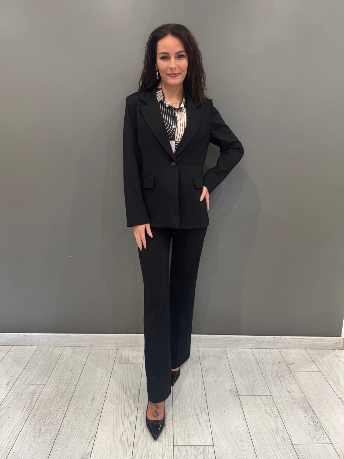 Giacca jersey un bottone CG25-31 NE REALI 