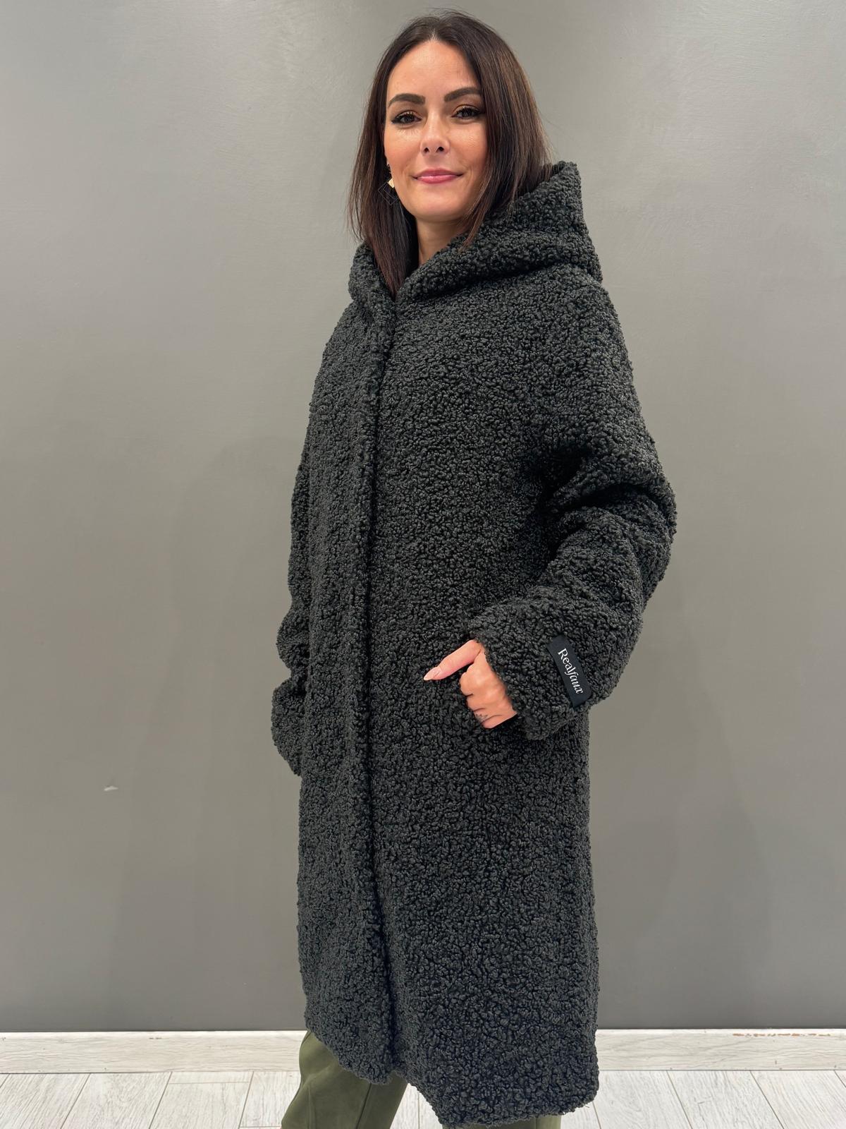 Cappotto teddy con cappuccio LEONIE GF REALI 