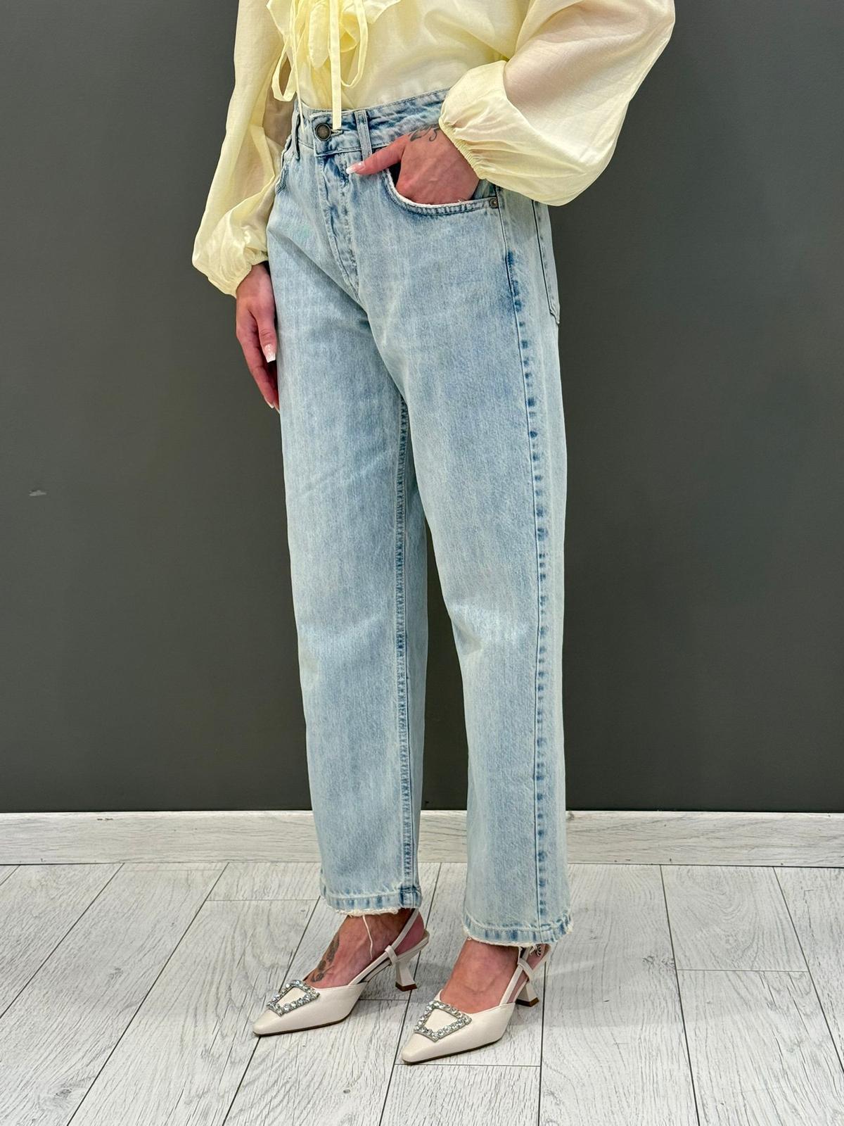 pantalone denim chiaro BL168/528P 012 CRISTINA GAVIOLI 