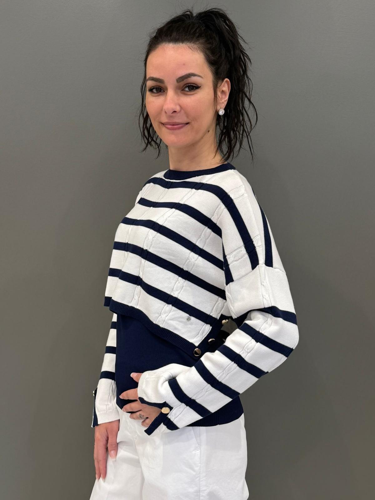 Crop top trecce e bottoni 30042 BIBL CRISTINA GAVIOLI 
