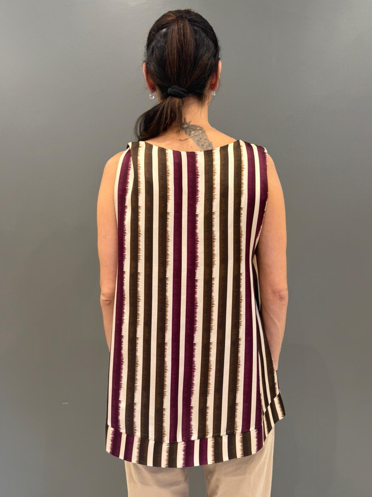 top rigato smanicato 19073 AM REBECCA 