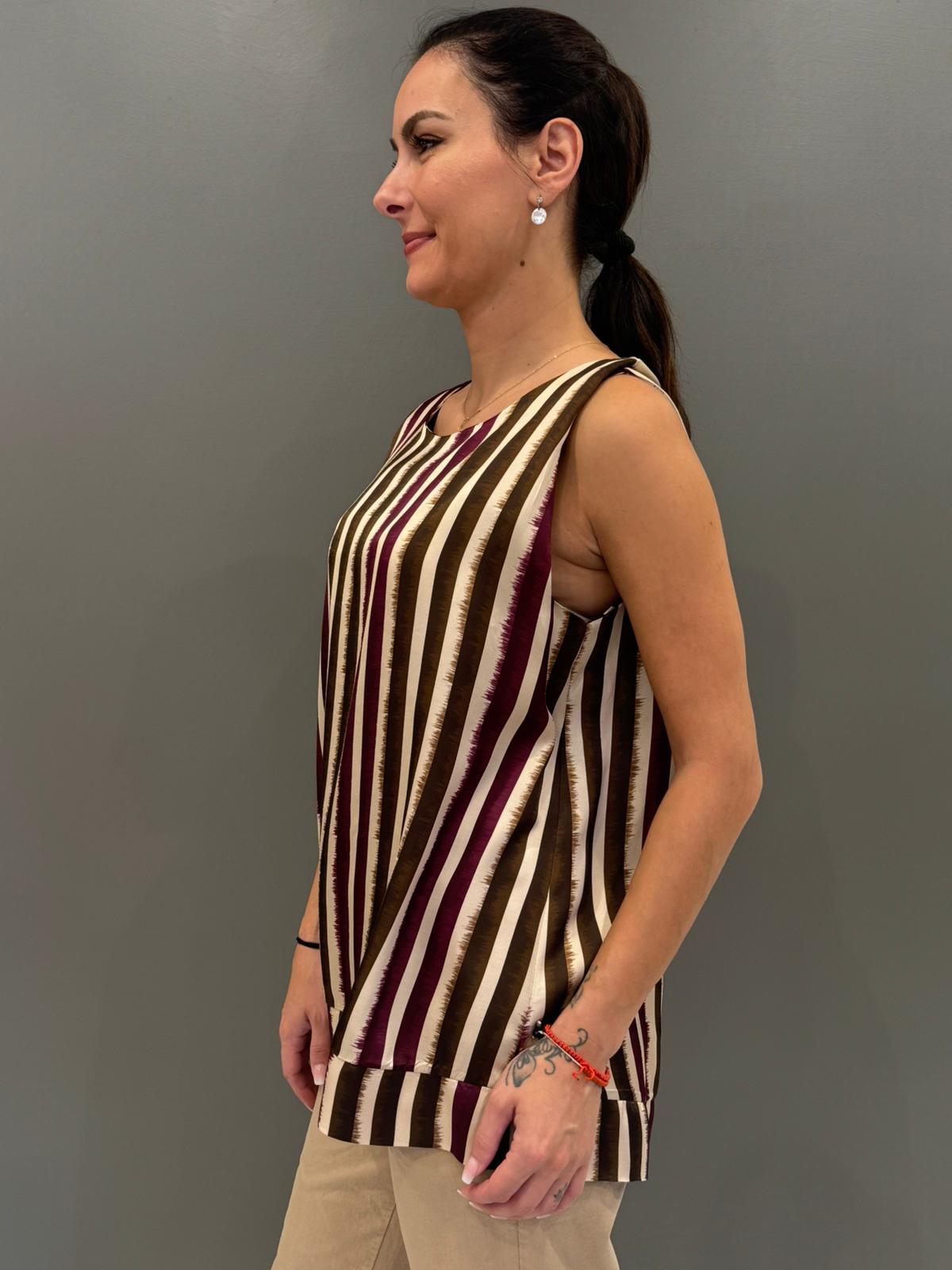 top rigato smanicato 19073 AM REBECCA 
