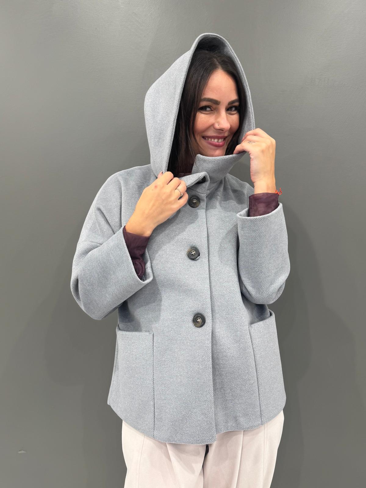 Cappottino corto collo alto e tasconi 20453 GR CRISTINA GAVIOLI 