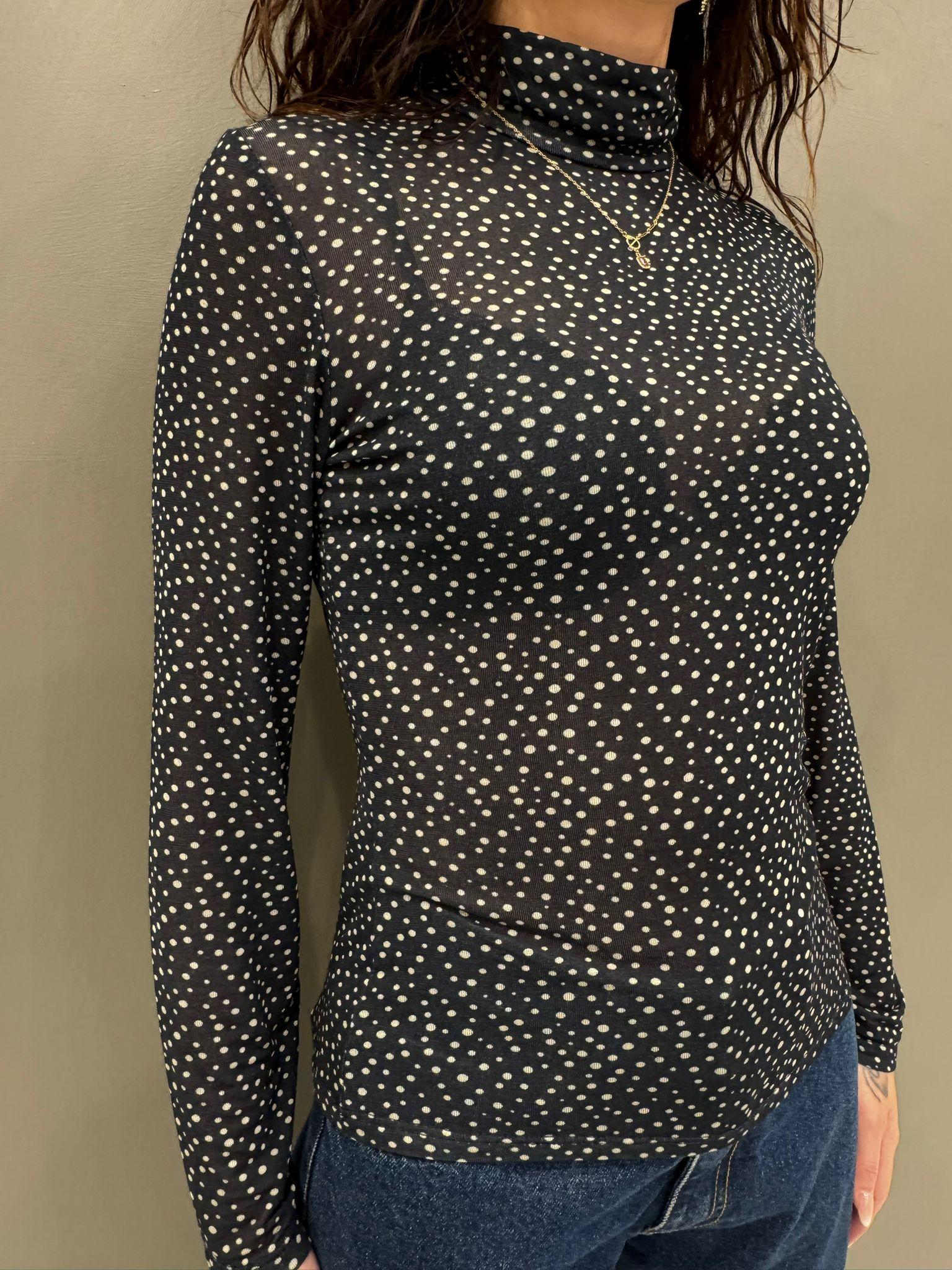 maglia ciclista ml fantasia pois 13036 BL REBECCA 