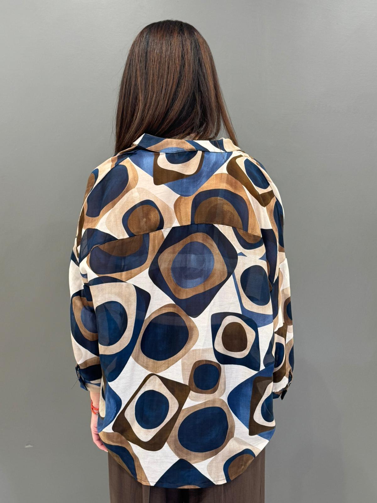 Camicia stampatai in mussola CC361-25 BM REALI 