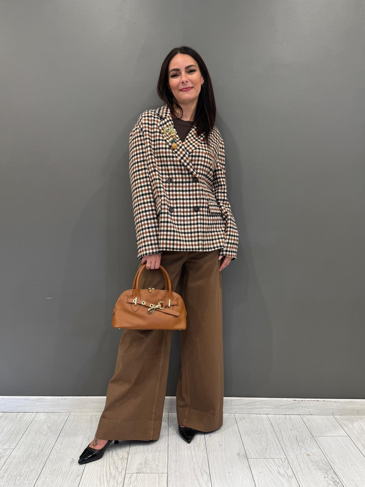 Blazer doppiopetto a quadri B141 00 CRISTINA GAVIOLI 