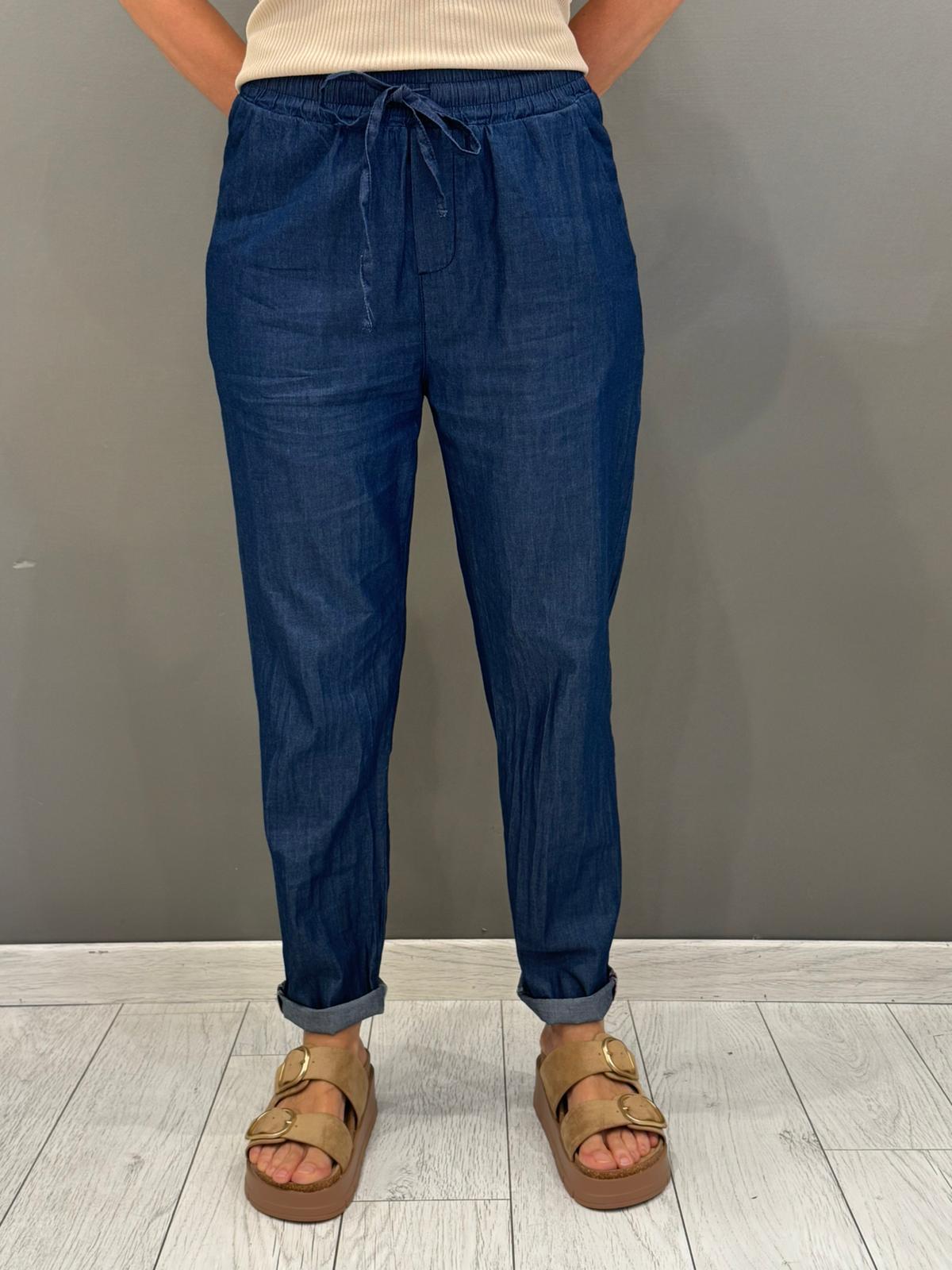 pantaloni chambray 30256 5 CRISTINA GAVIOLI 