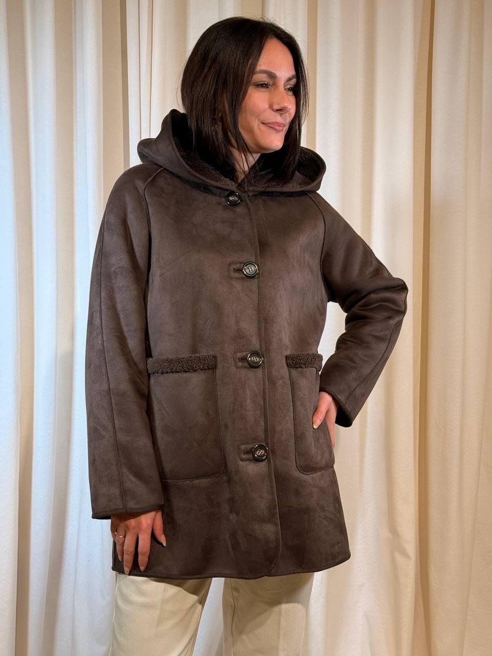 Cappotto effetto shearling con cappuccio GAVETTA 003 EMME MARELLA 