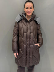 Piumino midi contrasto in flanella KIGALI 051 REALI 