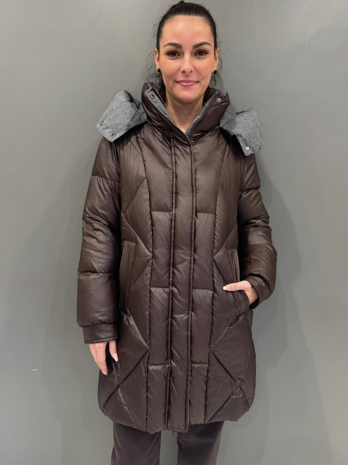 Piumino midi contrasto in flanella KIGALI 051 REALI 