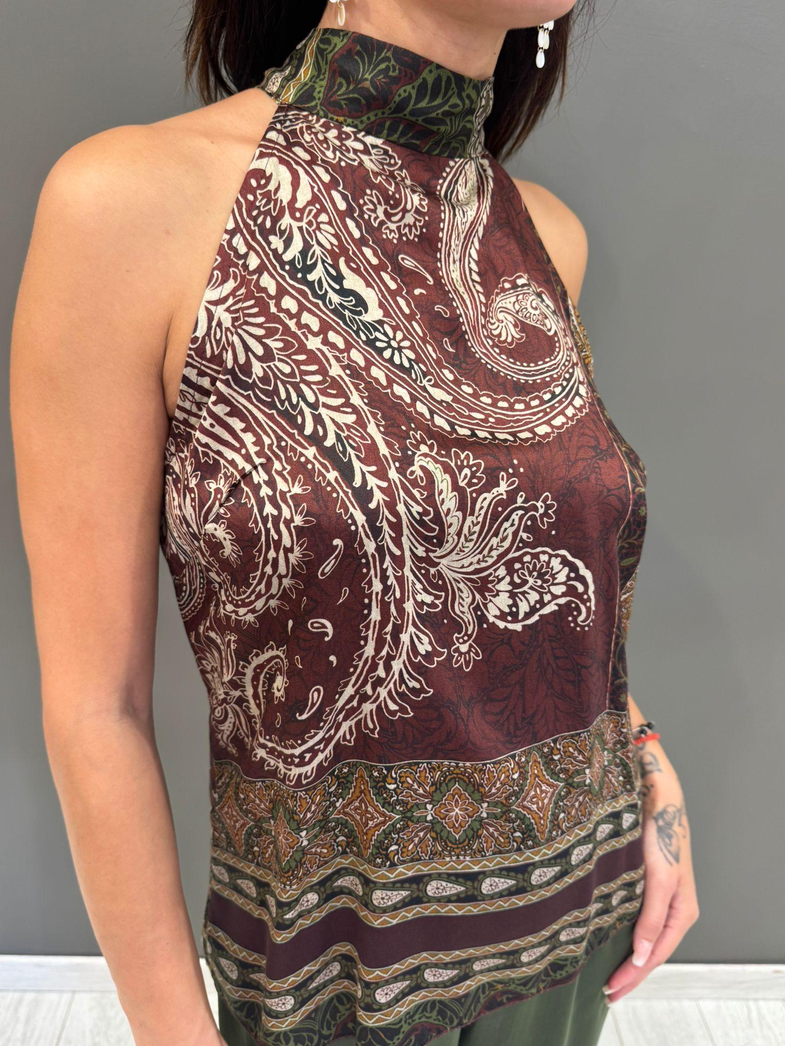 Top smanicato fantasia 18809RVST MO REBECCA 