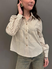 Camicia corta bastoncino OMCM331 BU CRISTINA GAVIOLI 