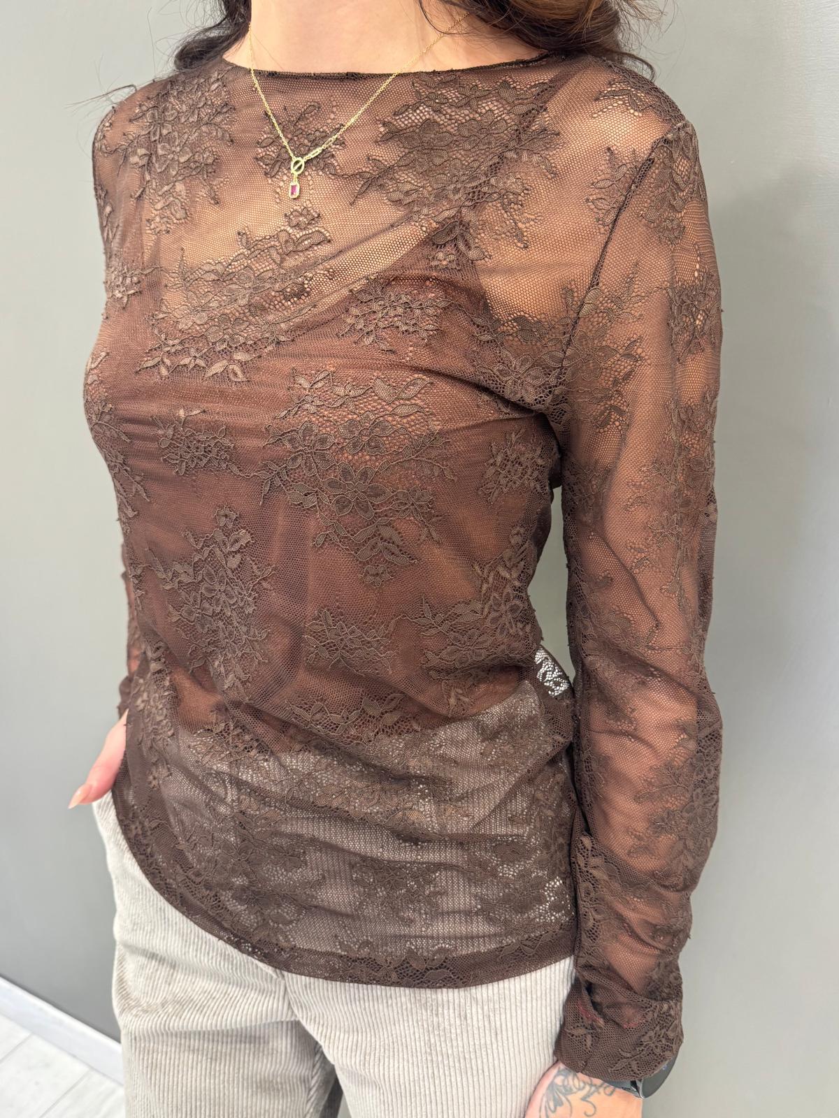 Blusa pizzo manica lunga CM25-90 MO REALI 