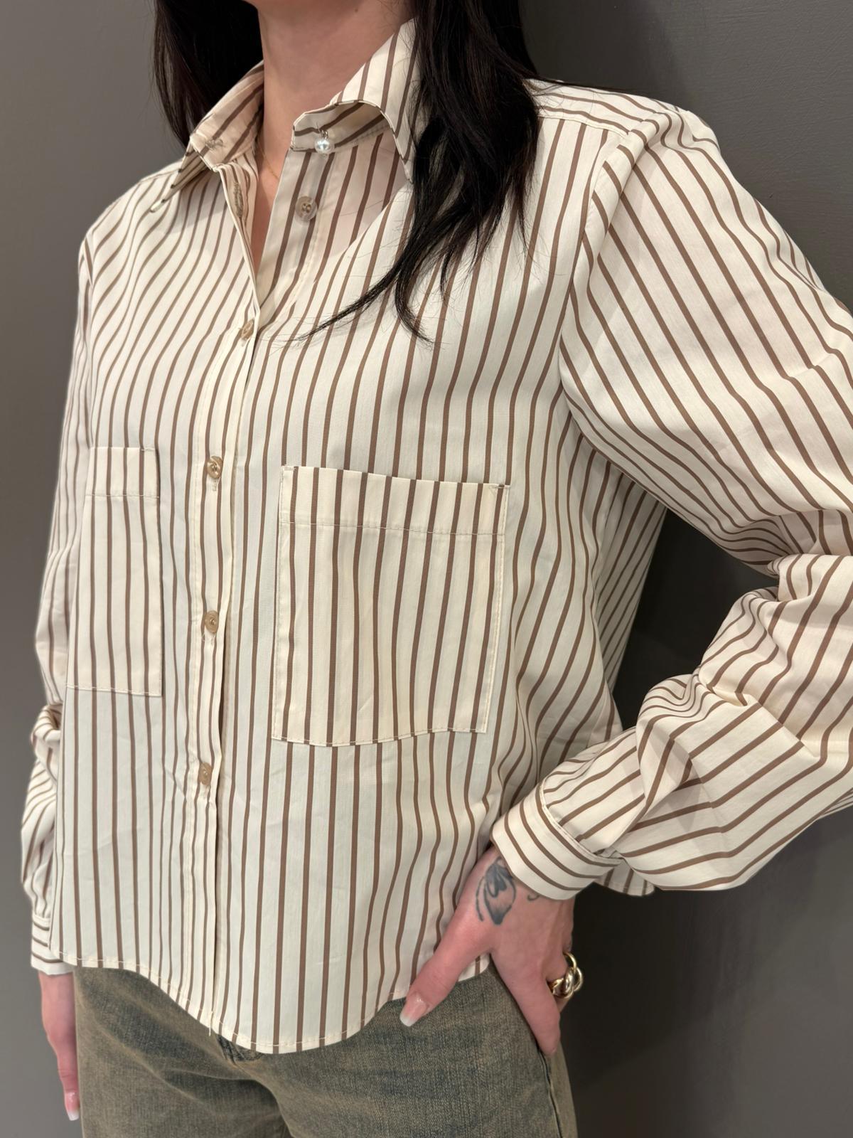 Camicia corta bastoncino OMCM331 BU CRISTINA GAVIOLI 