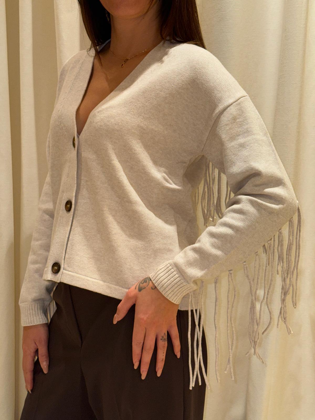 Cardigan corto con frange EBE 004 EMME MARELLA 