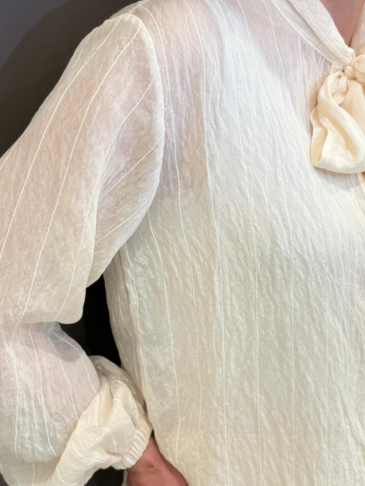 Camicia paillettes C10198 BU CRISTINA GAVIOLI 