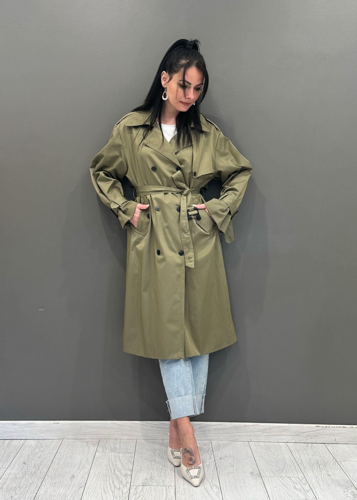 trench lungo con cintura YE150086V1 OL CRISTINA GAVIOLI 