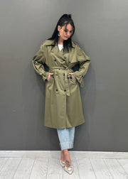 trench lungo con cintura YE150086V1 OL CRISTINA GAVIOLI 