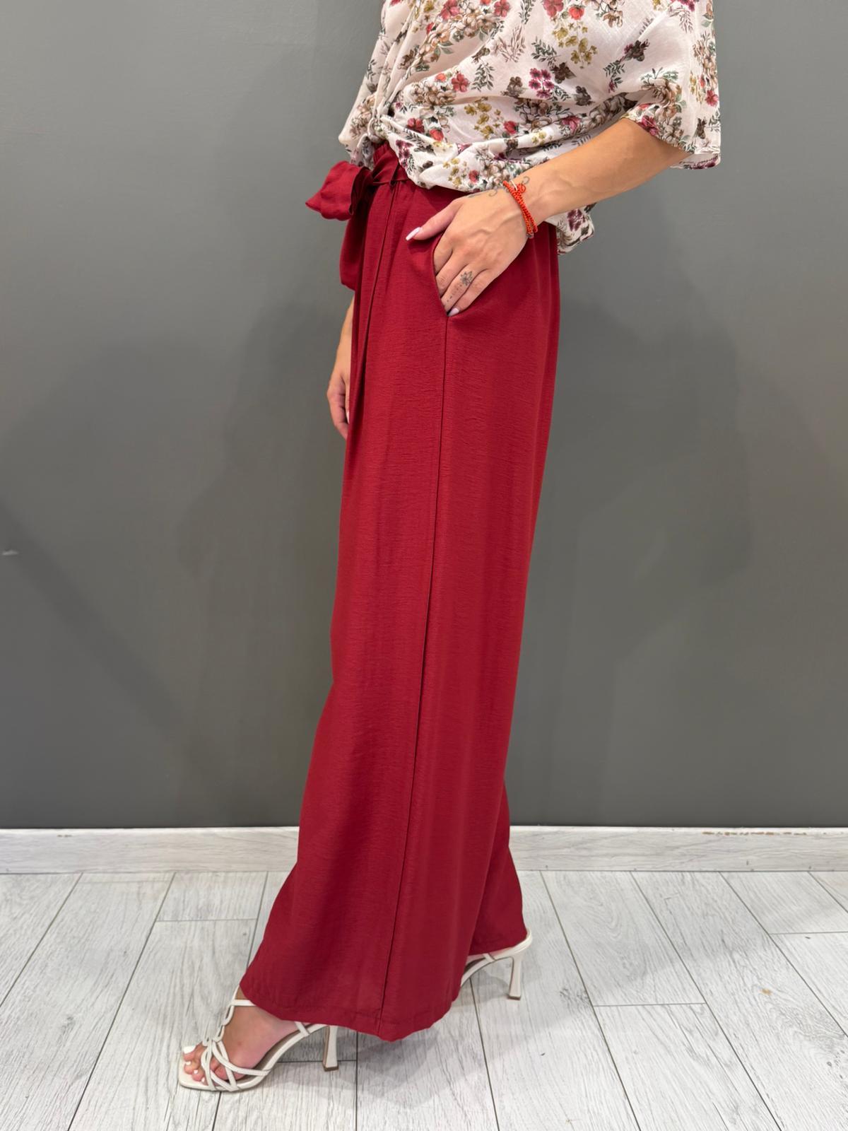 Pantalone palazzo  con cintura in vita 18839-05 CI REBECCA 