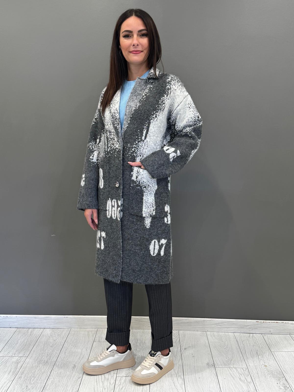 Cappotto jaquard numeri AGATA 130 REALI 