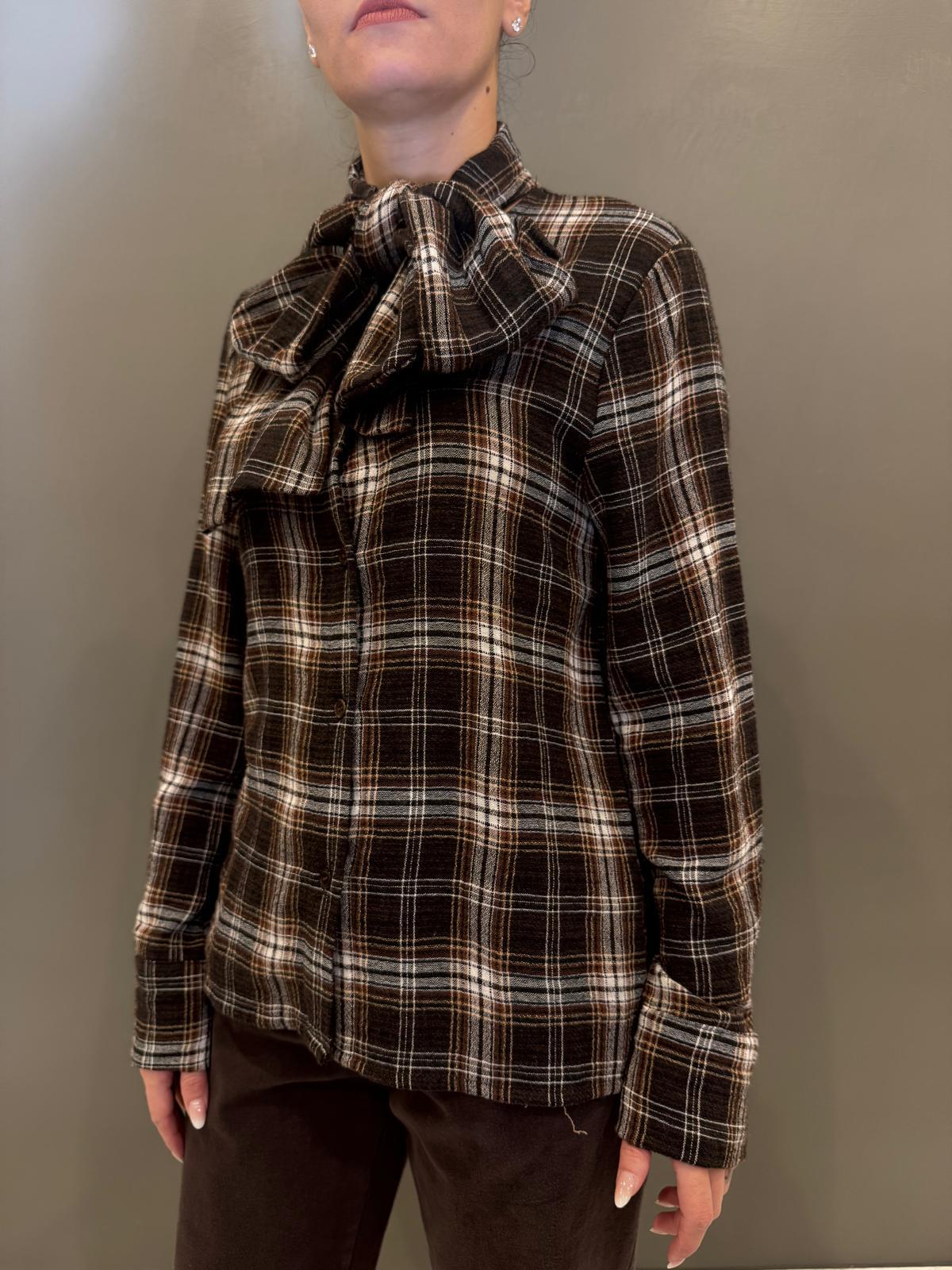 Camicia check british con fiocco 79024Q20-21 MOCA REBECCA 