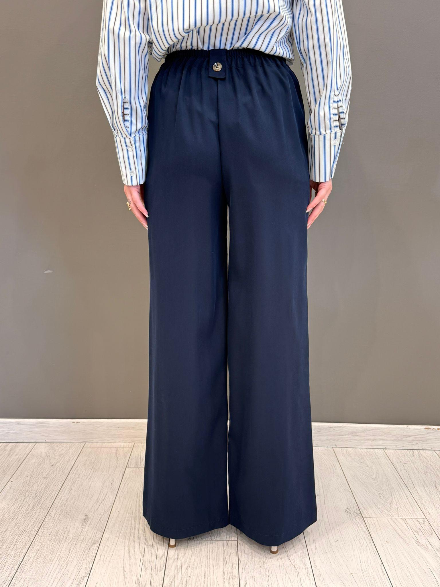 Pantaloni wide leg P1508 BL REALI 