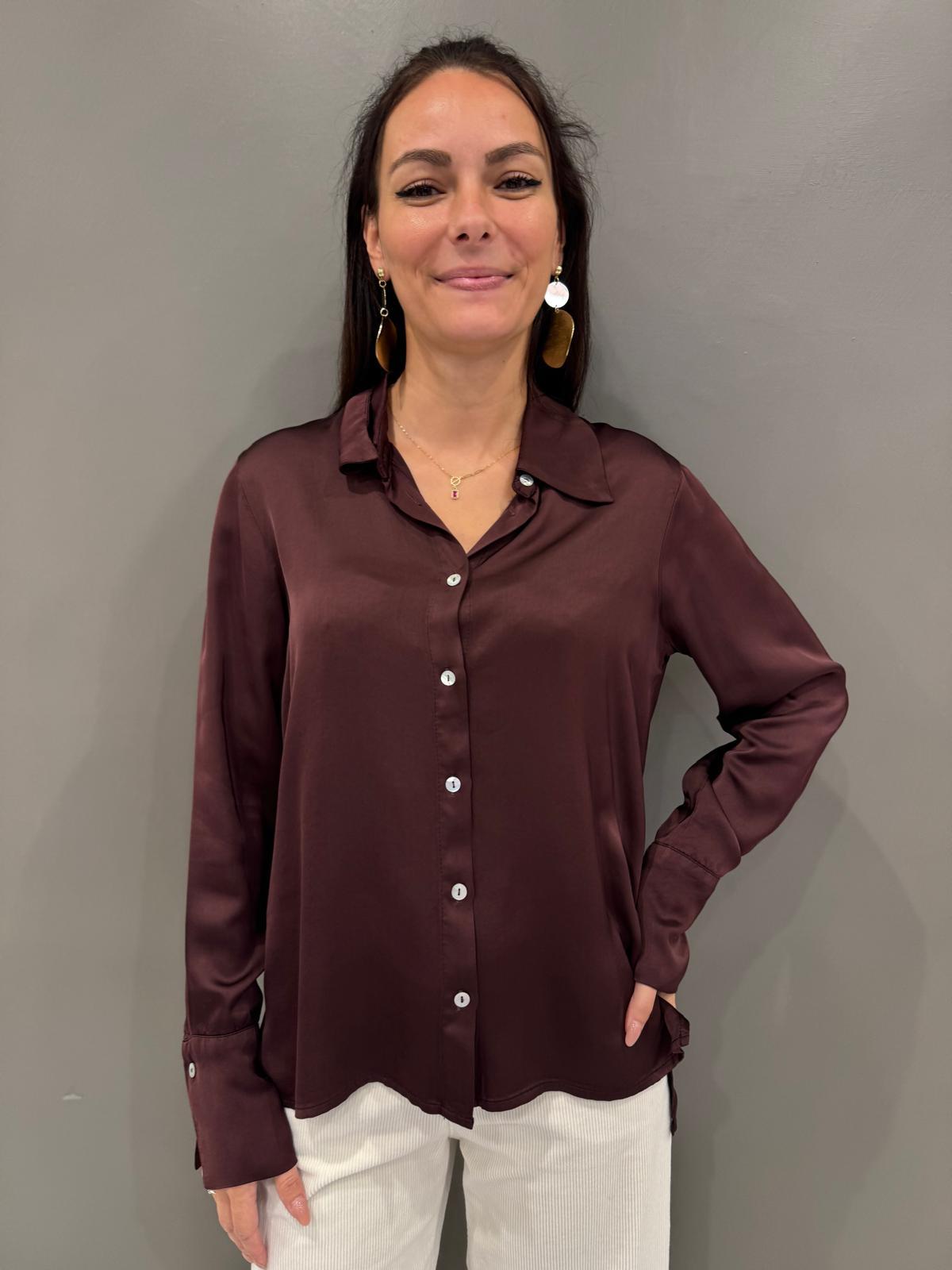 Camicia  in raso fluido FBO74C MO CRISTINA GAVIOLI 