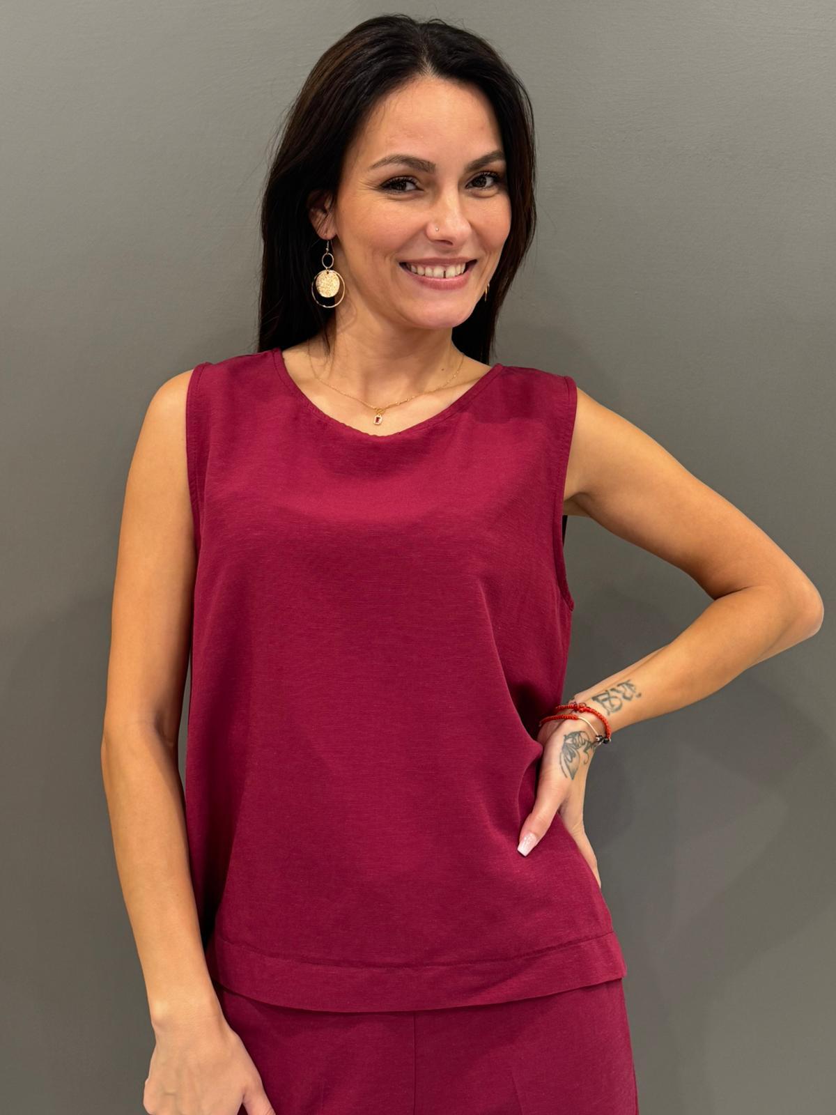 Top scollo viscosa lino CC24-380 VI REALI 