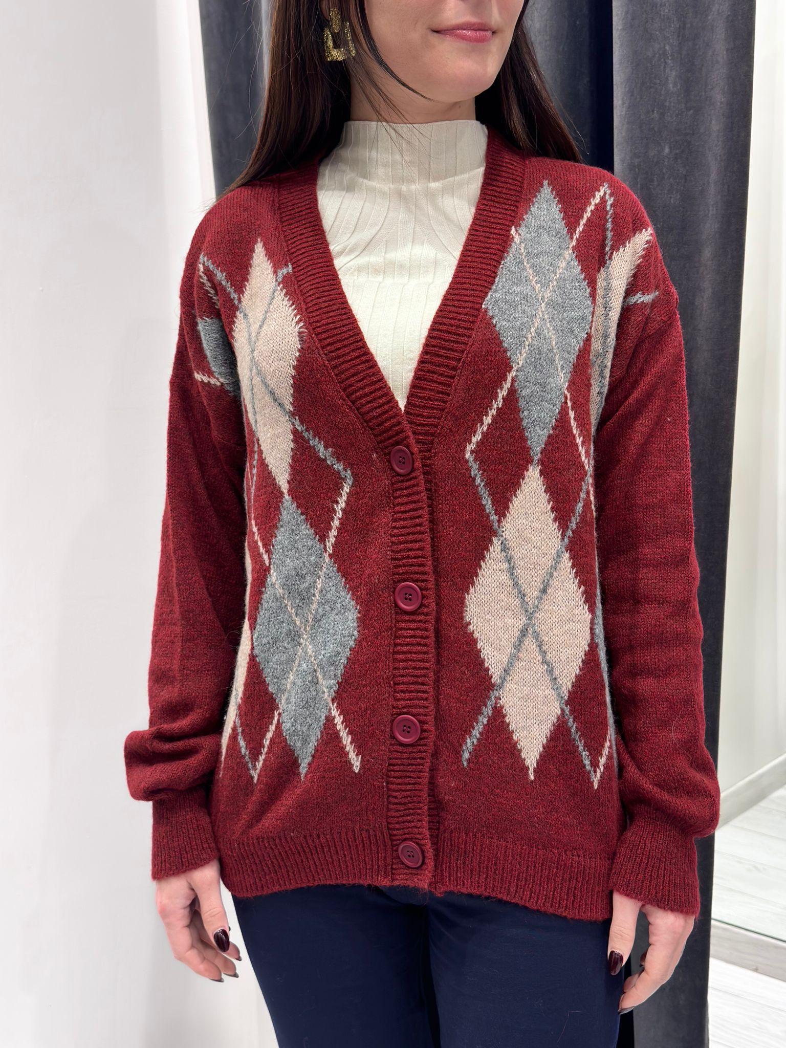 Cardigan rombi I-26816 BOGR REALI 
